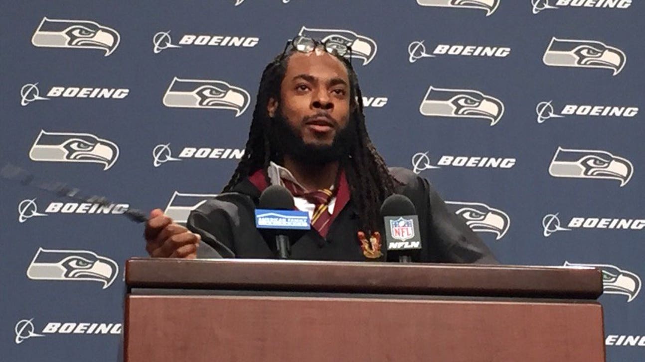 Richard Sherman does entire press conference wearing a Harry Potter costume