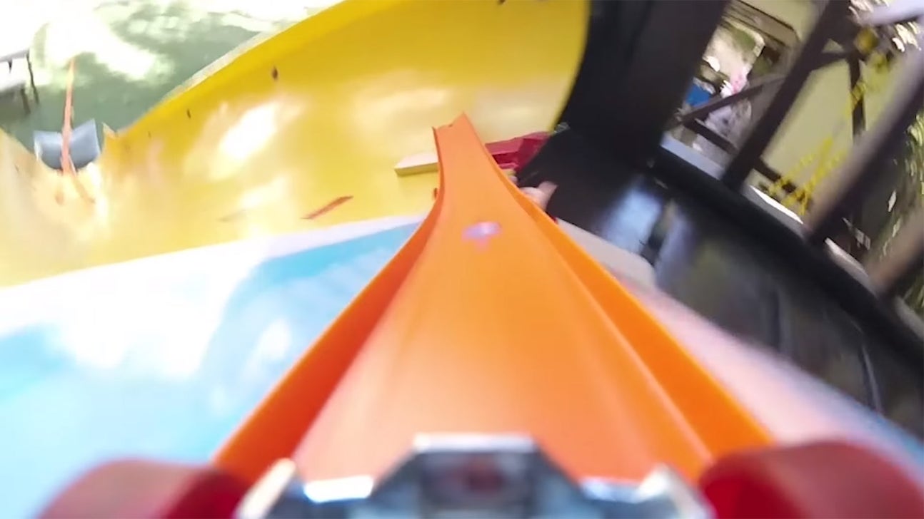 Guy sets up epic Hot Wheels stunts, attaches GoPro