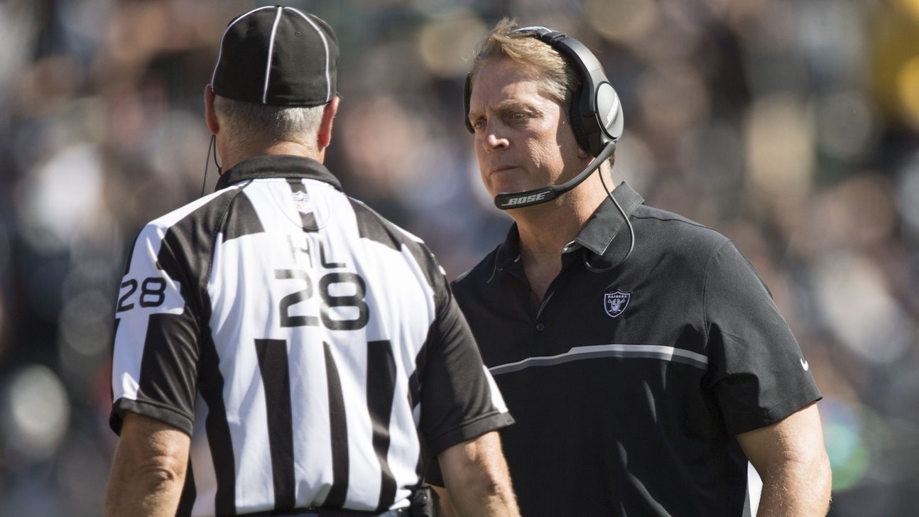 Raiders coach Jack Del Rio weighs in on Oakland's record-setting 23 penalties