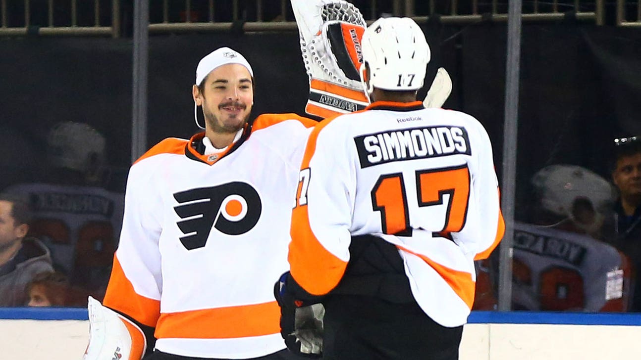 Simmonds, Mason spark Flyers' shutout victory at Rangers