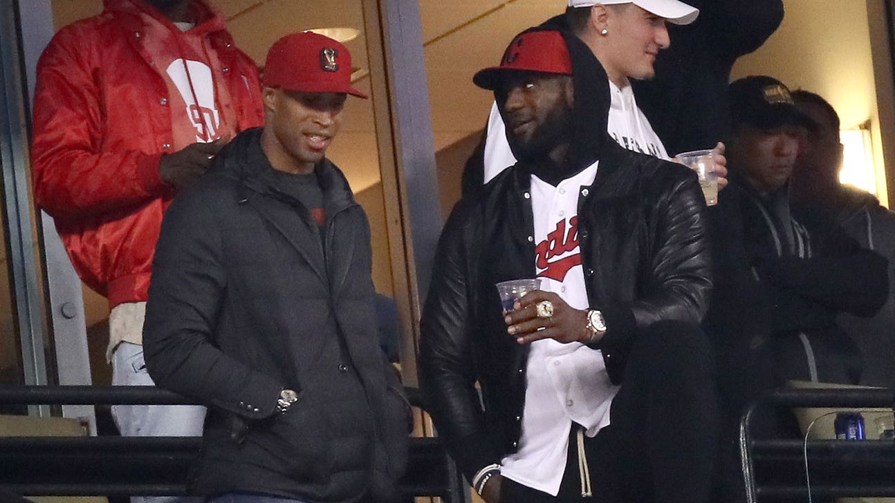 LeBron James shows off his enormous new ring at World Series game