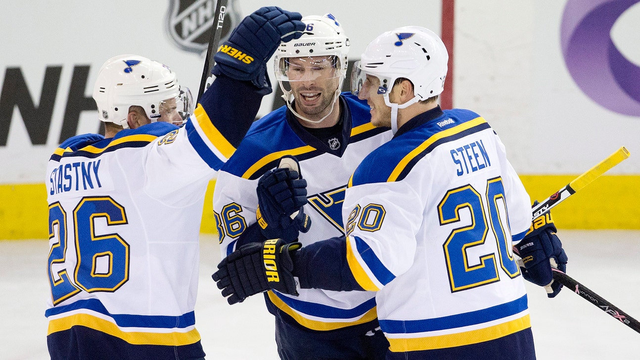 Stastny, Steen help Blues spoil Oilers' home opener 4-2