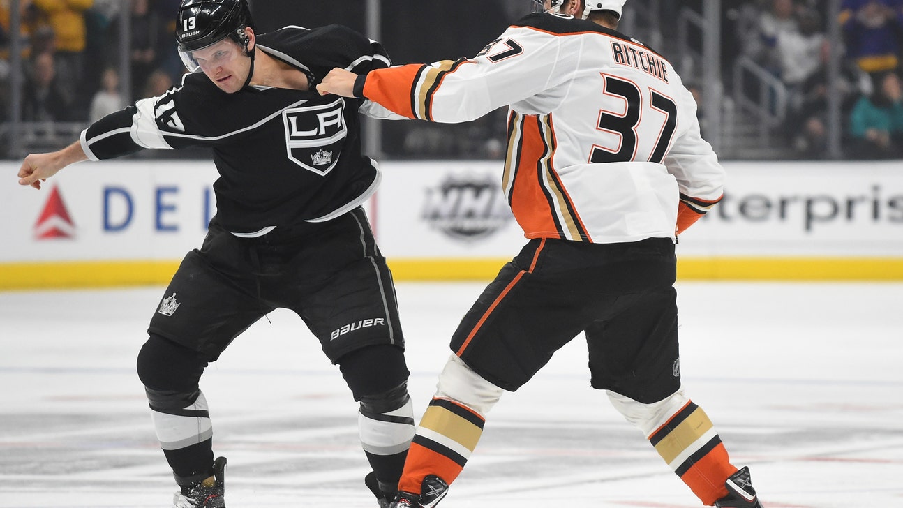 WATCH: LA Kings-Ducks fight 3 times in 4 seconds during Freeway Faceoff