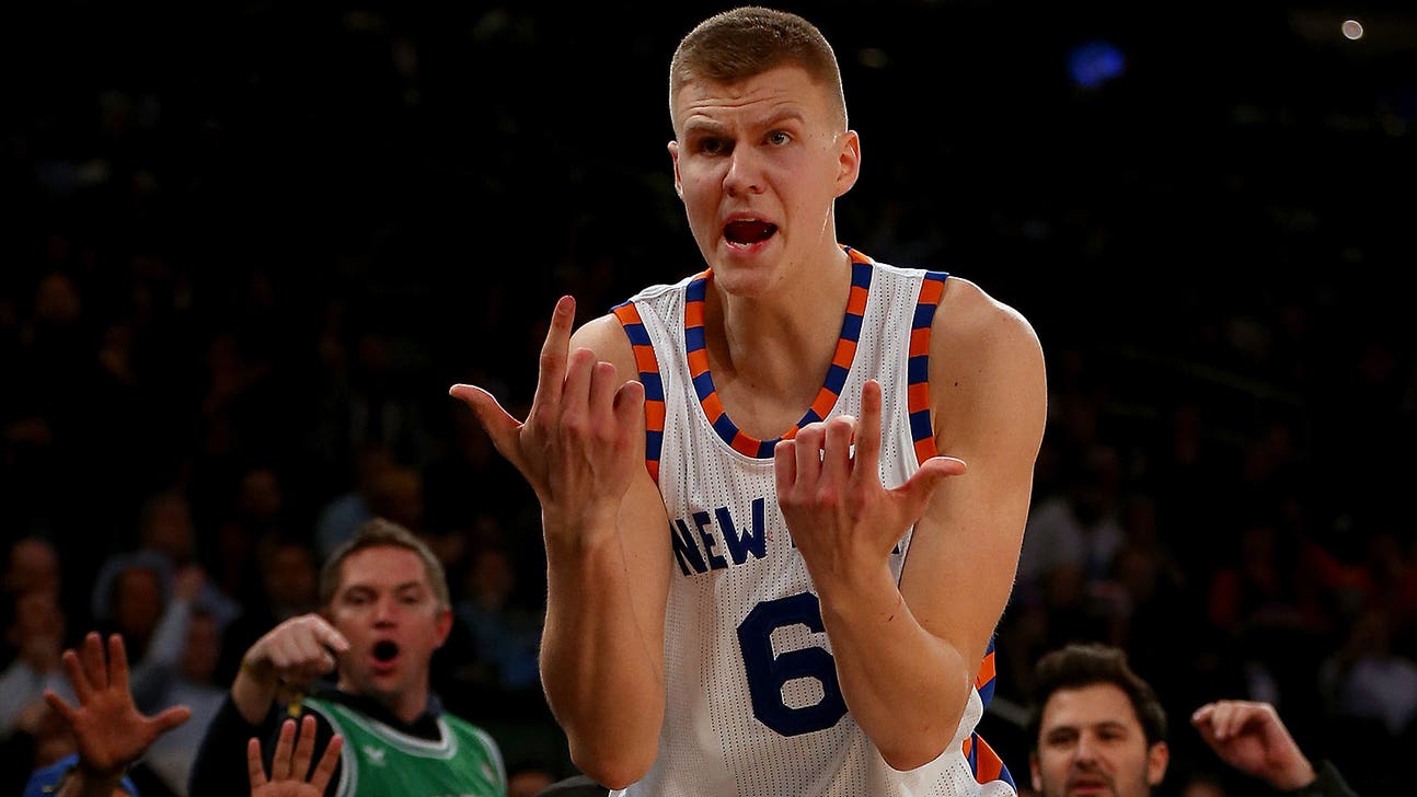 Young Knicks fan scores on Kristaps Porzingis, hits the dab