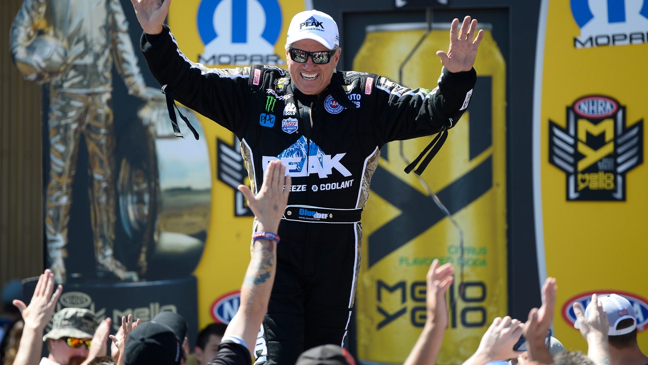 John Force and Don Prudhomme banter about legends match race