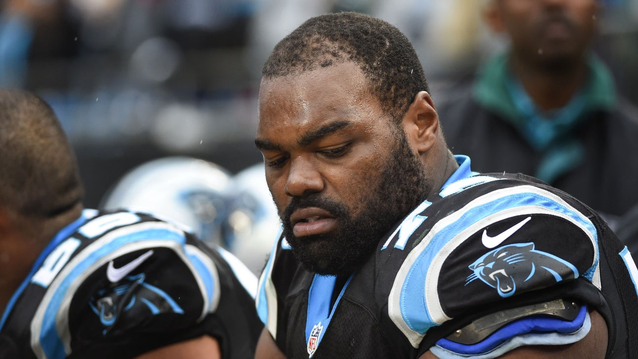 Michael Oher was joined by 'Blind Side' family during Panthers' celebration