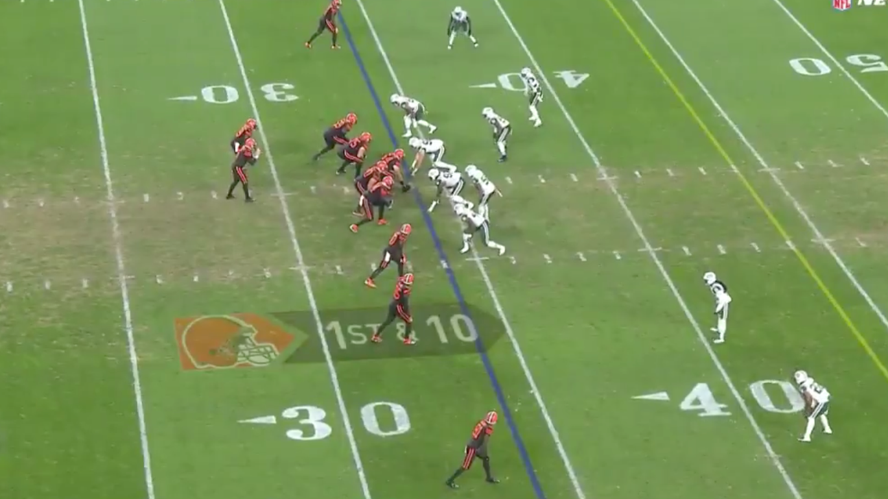 WATCH: Baker Mayfield completes first pass of his NFL career