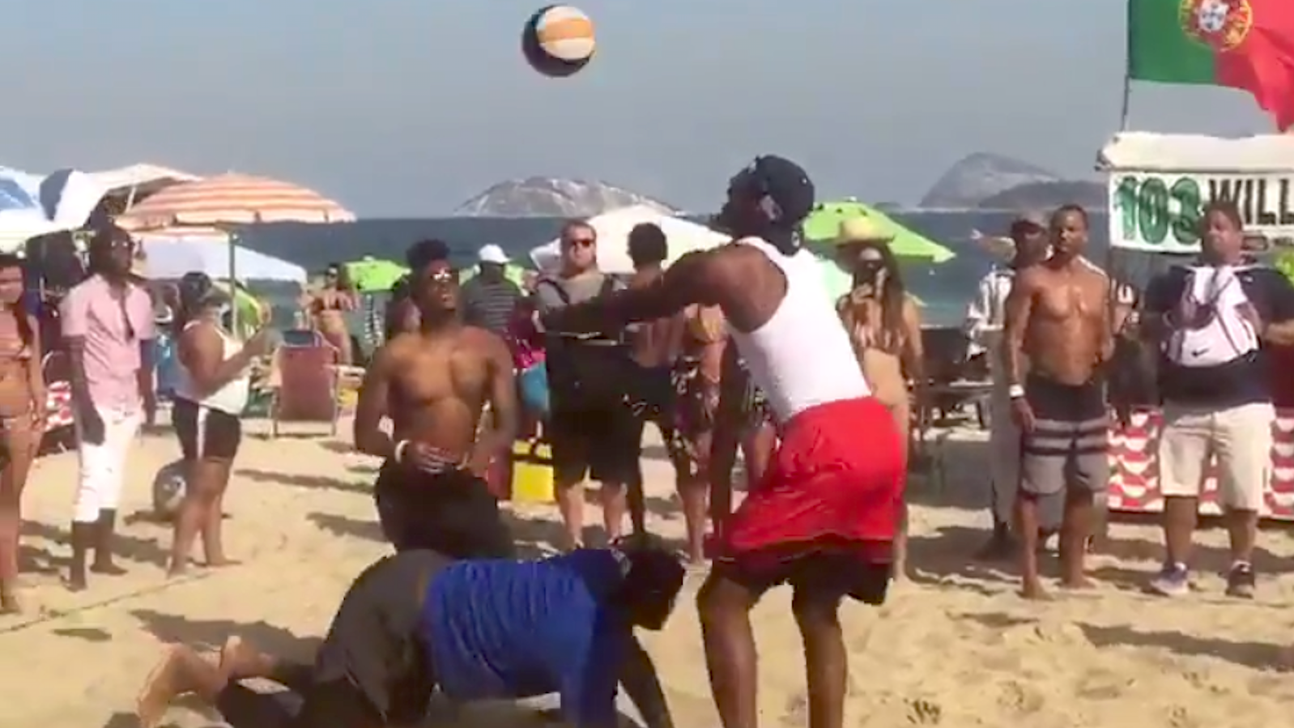 Watch what happens when USA Basketball stars try beach volleyball
