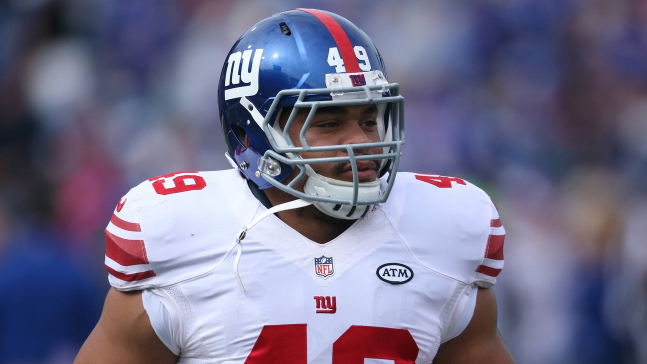 Giants fullback Nikita Whitlock says burglars left racial messages at home