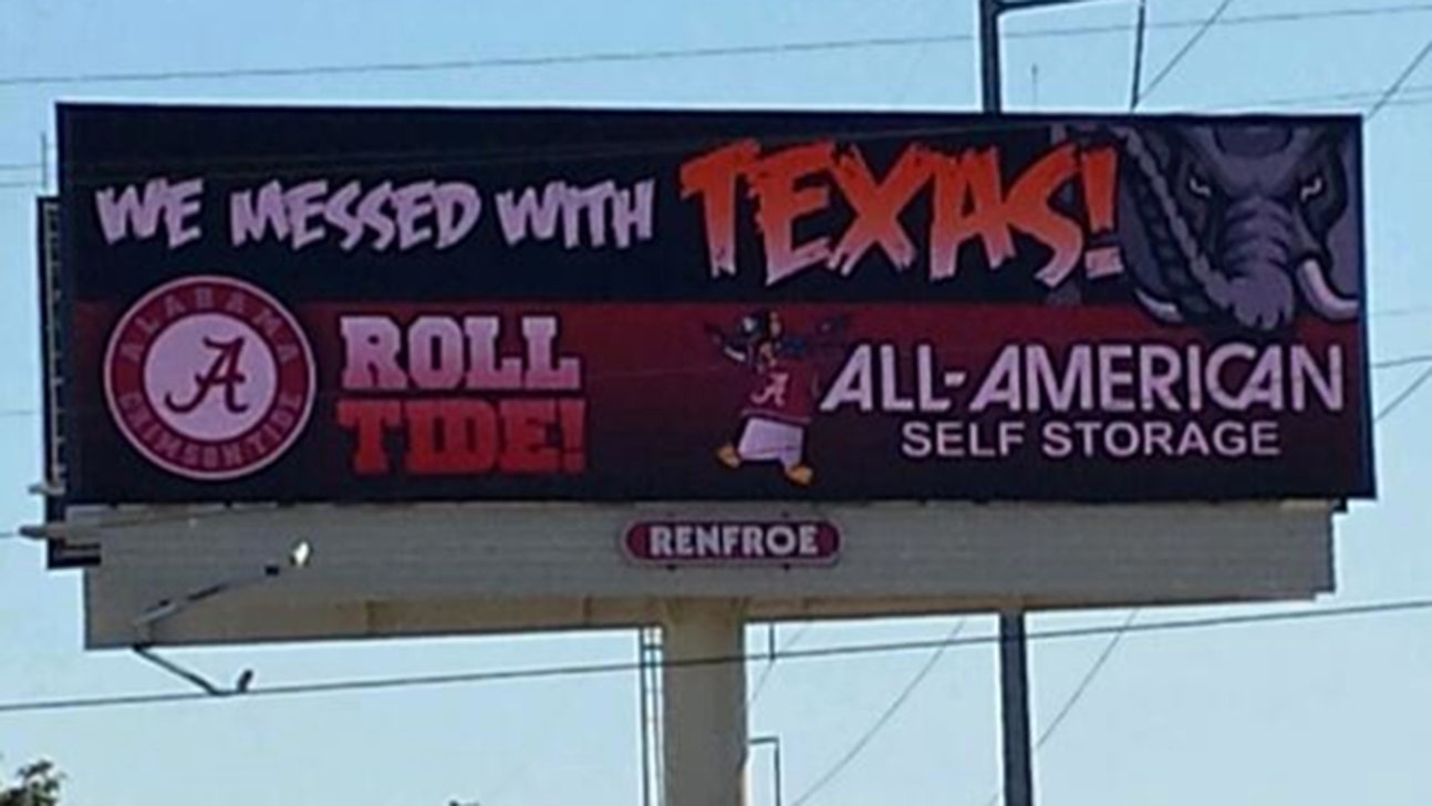 Billboard in Tuscaloosa trolls Longhorns after Saban signing