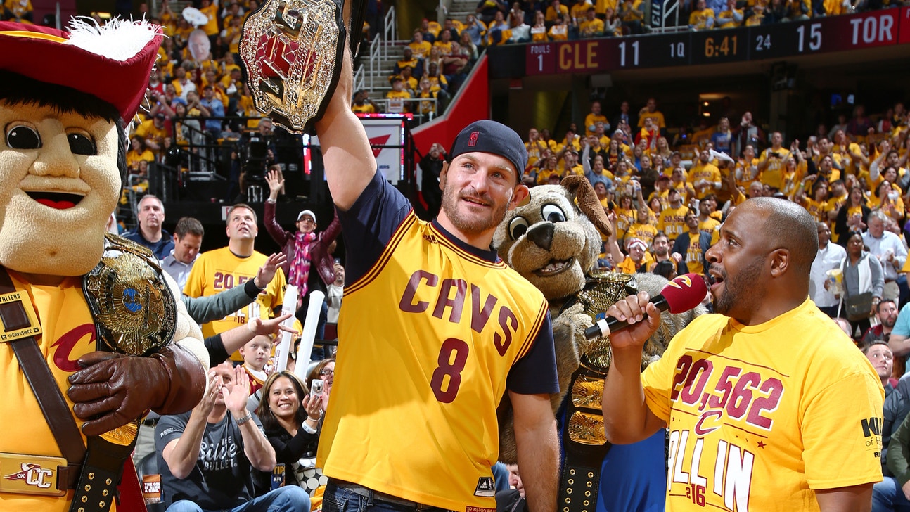 The Cavaliers honored new UFC champ Stipe Miocic during playoff game
