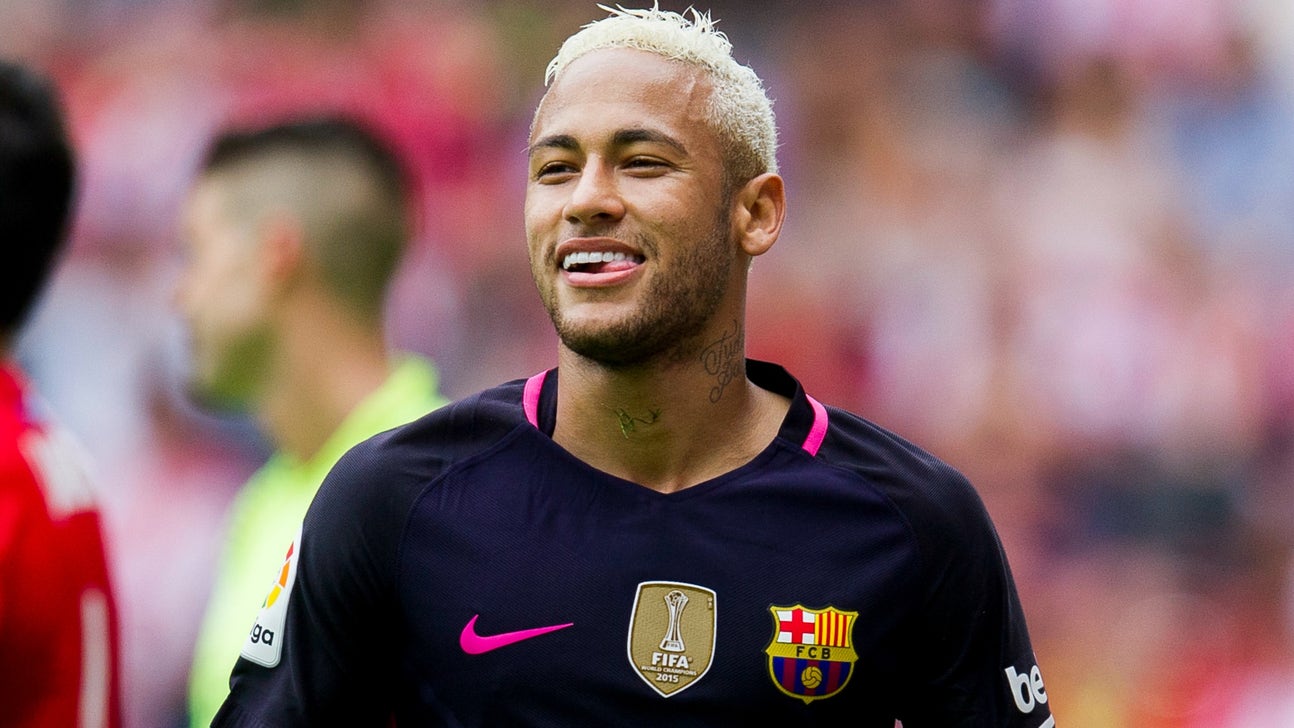 Watch Neymar have the time of his life in Barcelona training
