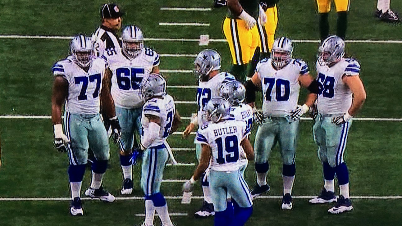 How did the Cowboys get called for an unsportsmanlike conduct penalty for a huddle?