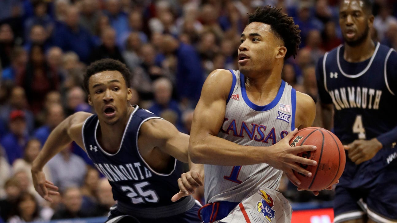 Six Jayhawks score in double figures as Kansas dominates Monmouth 112-57