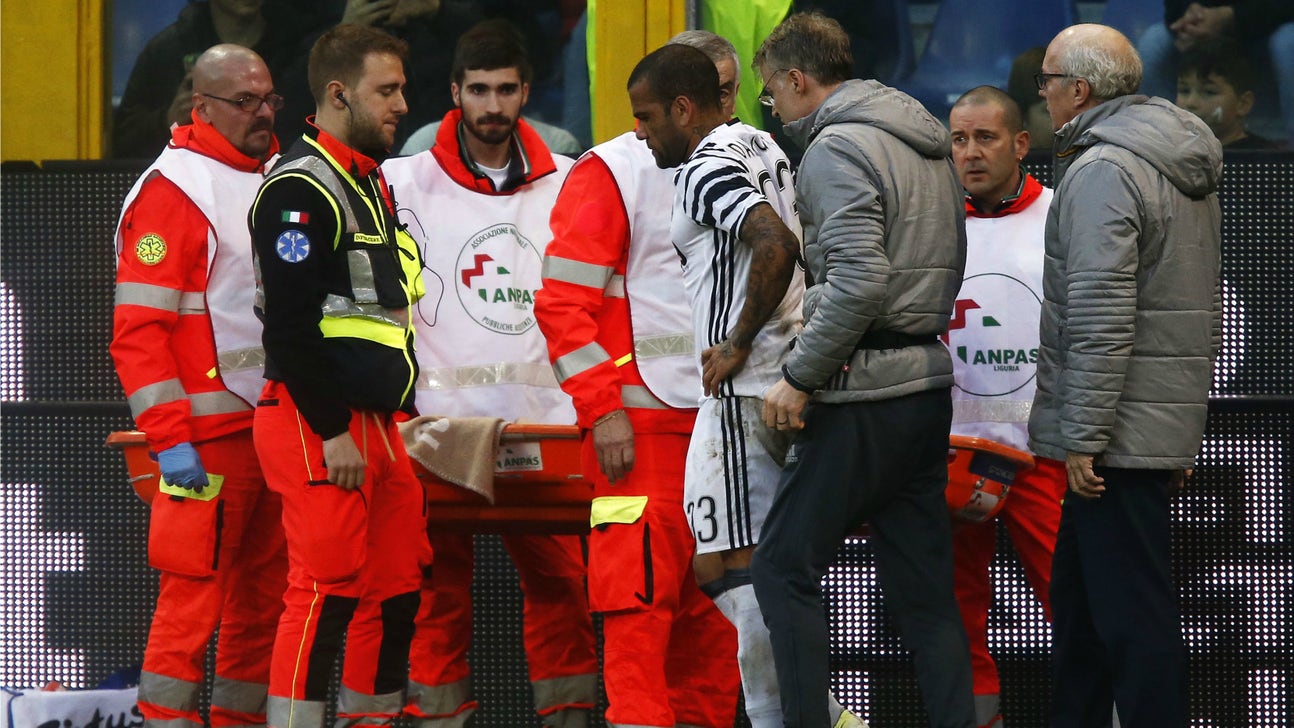 Juventus injury problems get worse as Dani Alves breaks fibula