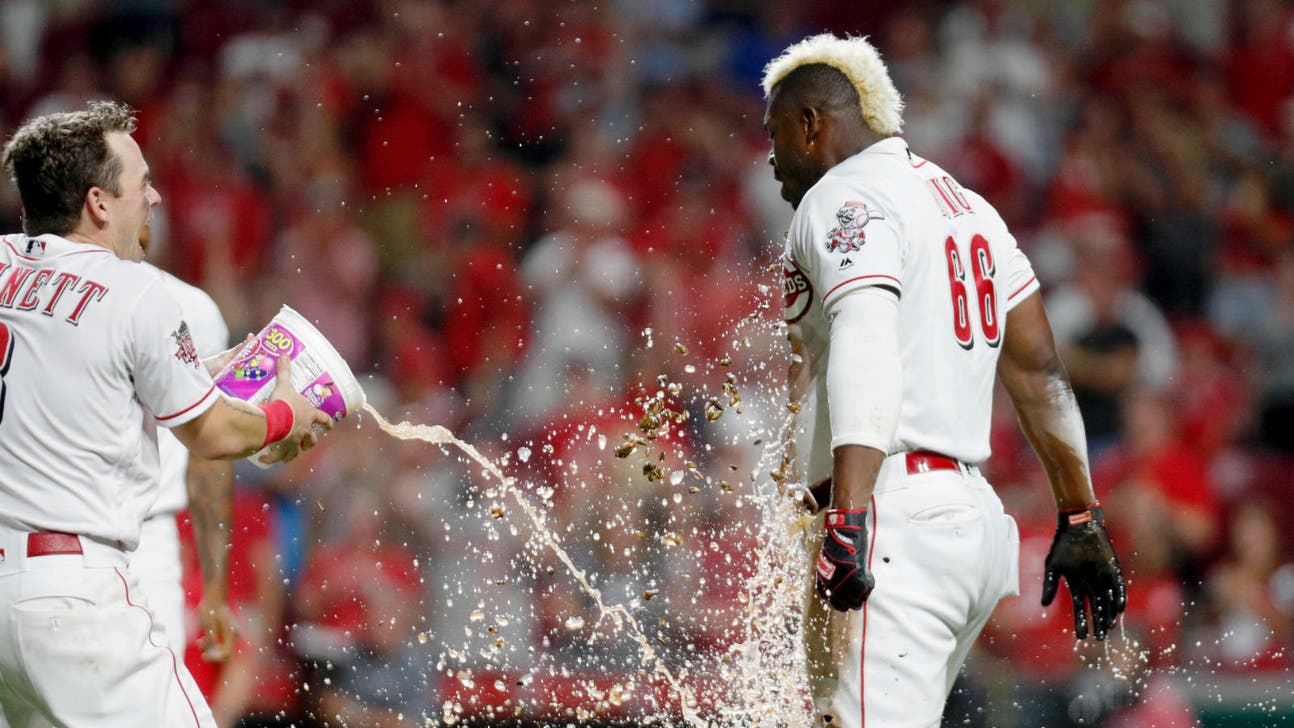 Wild finish: Puig, Iglesias combine to walk it off for Reds in 5-4 win over Brewers