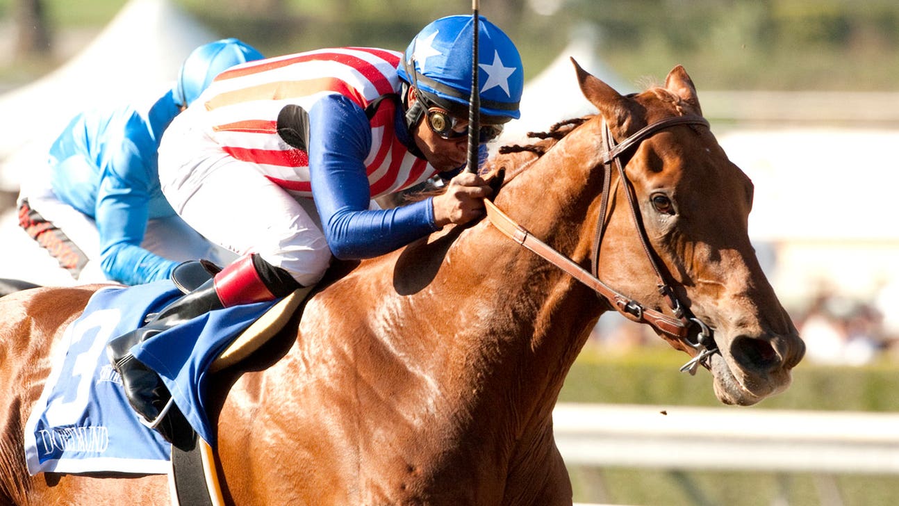 Undefeated Dortmund draws rail as 3-5 favorite in Santa Anita Derby