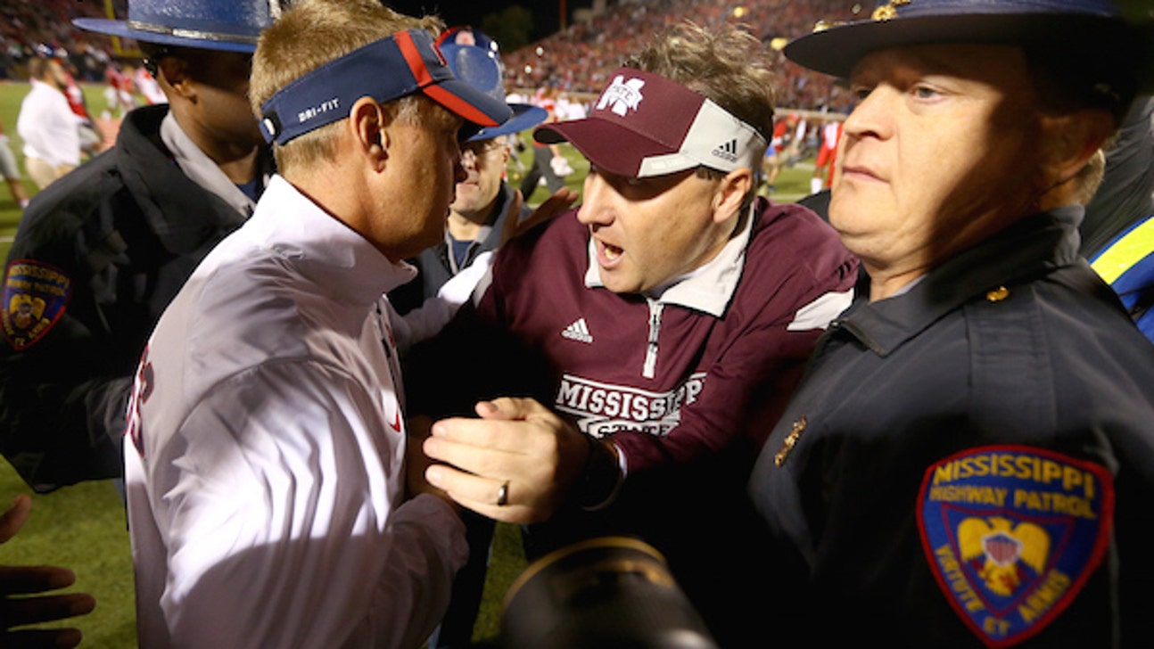 Hugh Freeze, Dan Mullen speak on Confederate flag in Mississippi at SEC Media Days