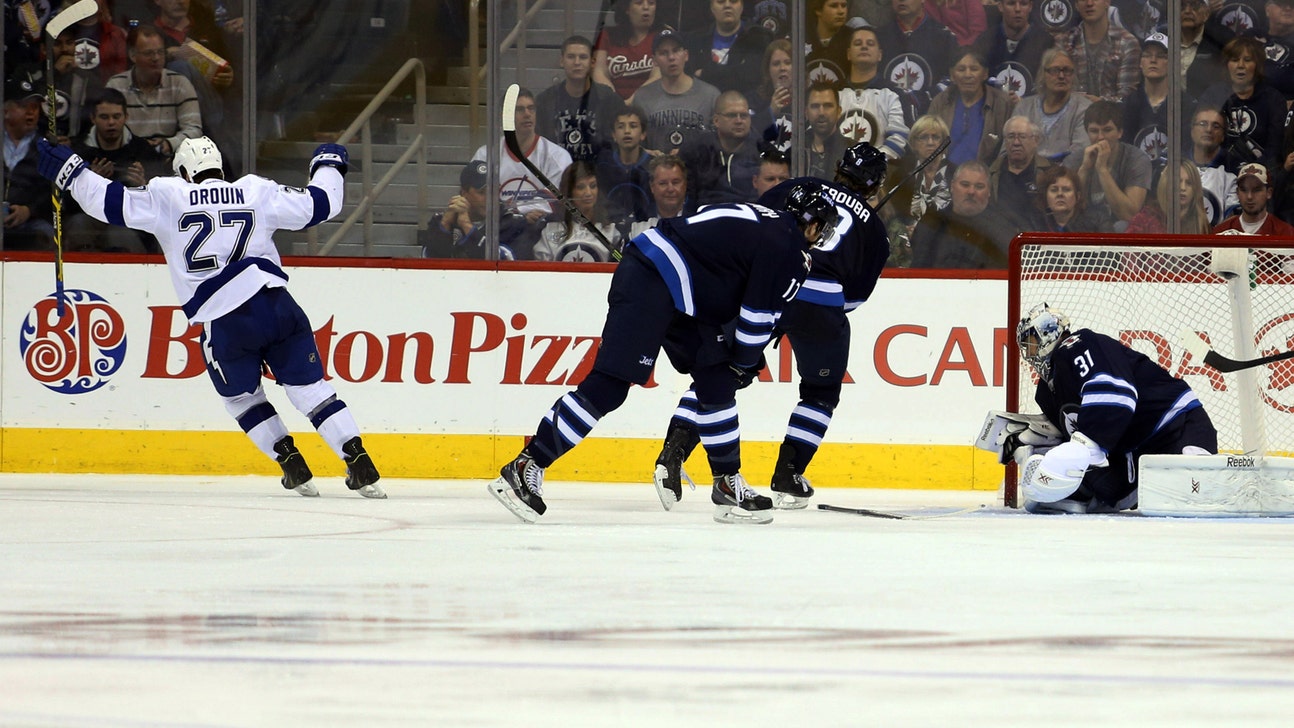 Jonathan Drouin scores first goal of NHL career, Lightning top Jets