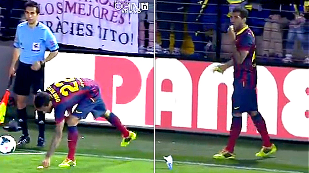 Barcelona back Dani Alves after his response to banana thrown onto field