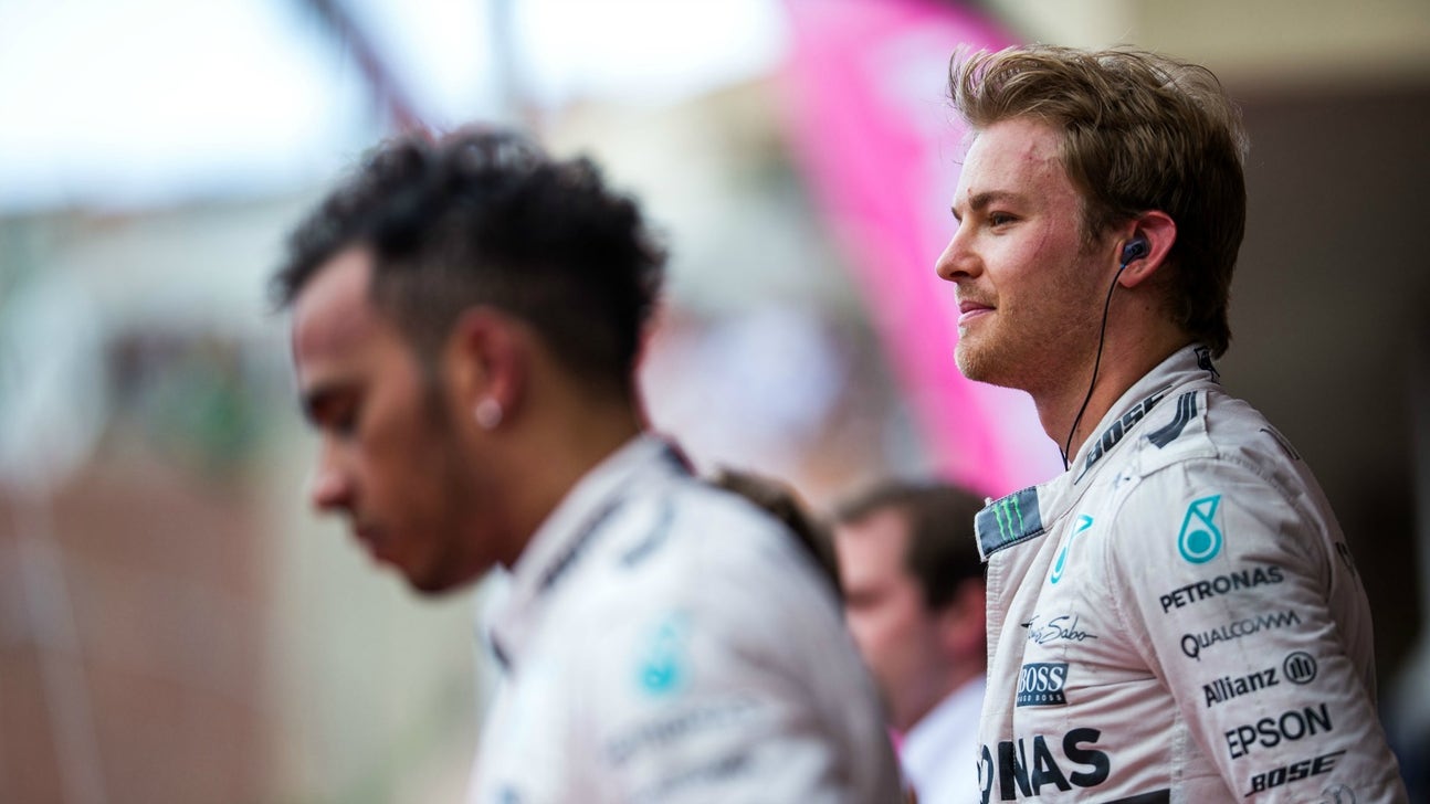 Nico Rosberg drives the Circuit de Monaco in a classic 1970 Mercedes