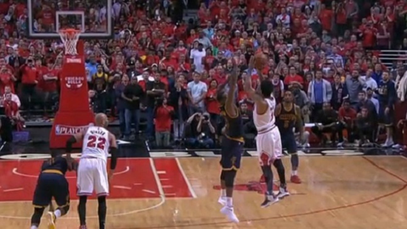 Derrick Rose banks three-pointer to beat Cleveland Cavaliers