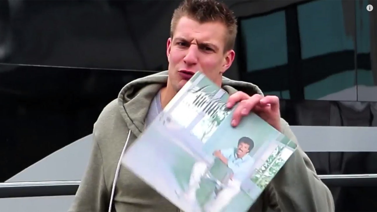 Watch Rob Gronkowski spike various objects, including Lionel Richie