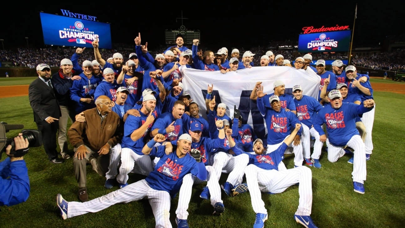 Chicago Cubs fans sing 'Go Cubs Go' after clinching National League pennant (Video)
