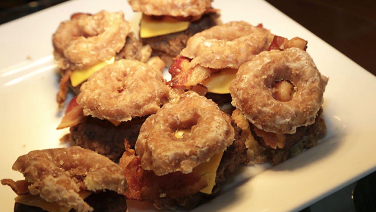 Charlotte Motor Speedway's Krispy Kreme burger gets the taste buds racing