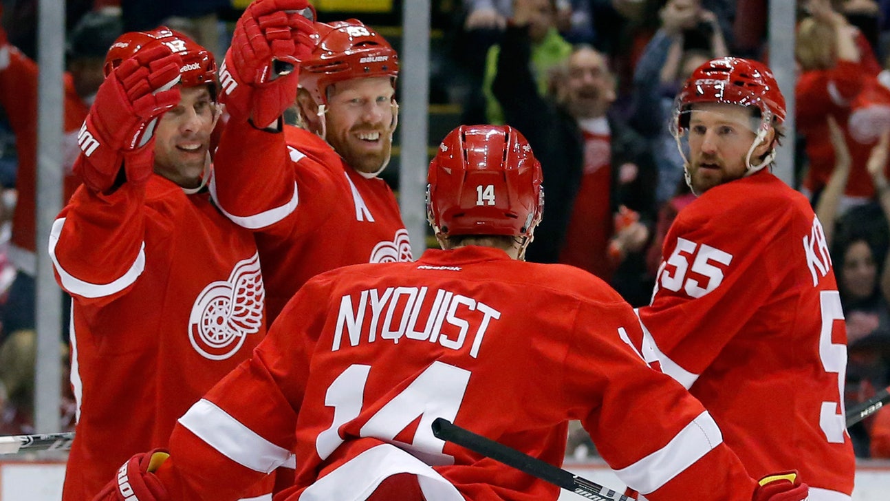 Red Wings forward Johan Franzen buys Gustav Nyquist an interesting gift