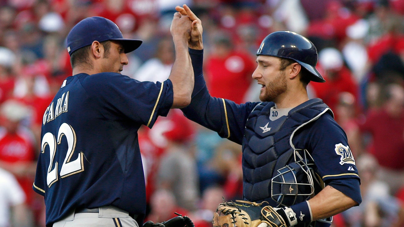 VINE: Brewers' Garza shows off his soccer skills