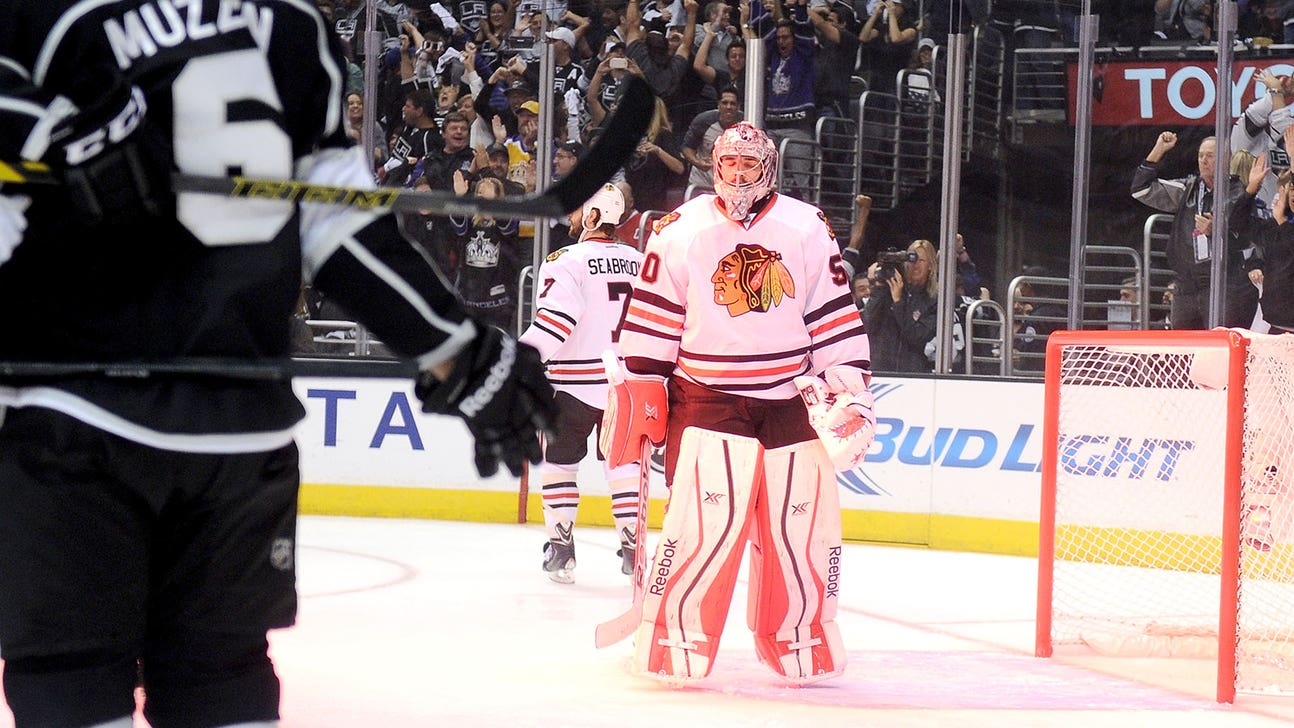 Corey Crawford investigated for allegedly spraying Kings fan with water