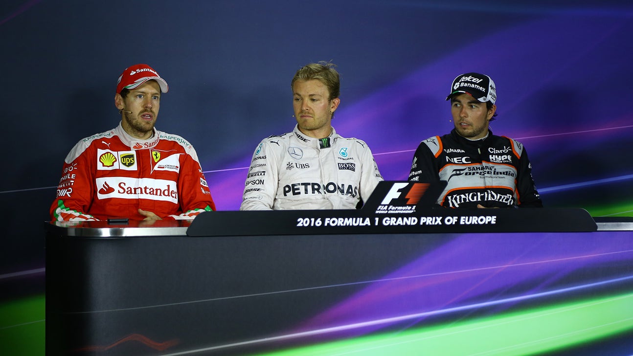 Sebastian Vettel cusses when he hears Le Mans result in F1 press room