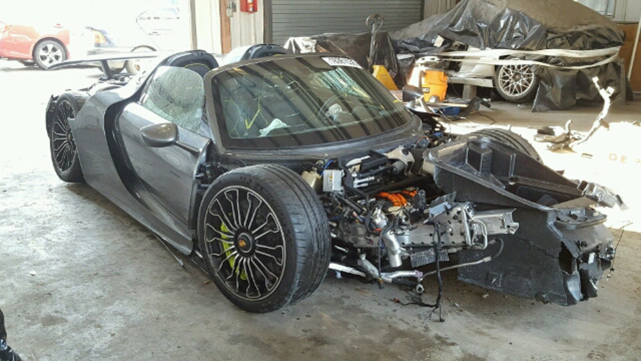This Porsche 918 Spyder's a bargain if you ignore that it's destroyed