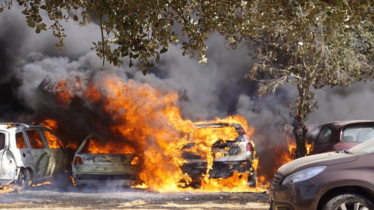Over 400 cars burned in fire at Portuguese festival