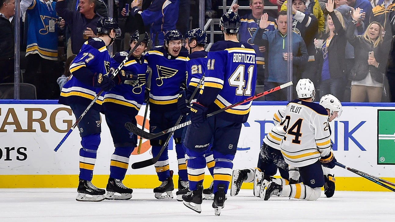 Bozak-Steen-Thomas line combines for nine points as Blues defeat Sabres 5-1