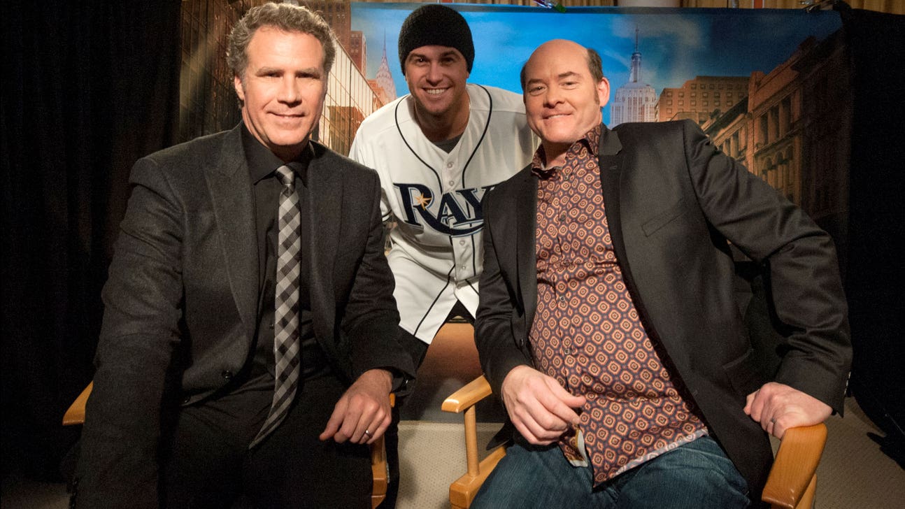 Evan Longoria interviews the cast of 'Anchorman 2'