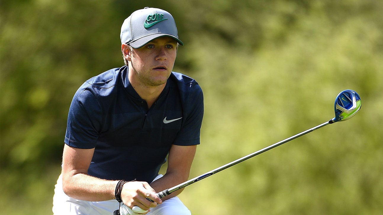 One Direction's Niall Horan shows off his swing at Irish Open Pro-Am