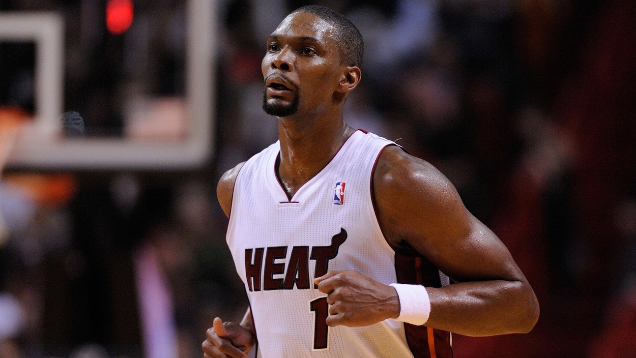 Chris Bosh throws towel, makes weird face during postgame interview