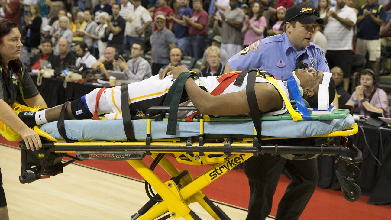 Grady removed on stretcher; Shox lose second straight, 64-60 to Alabama