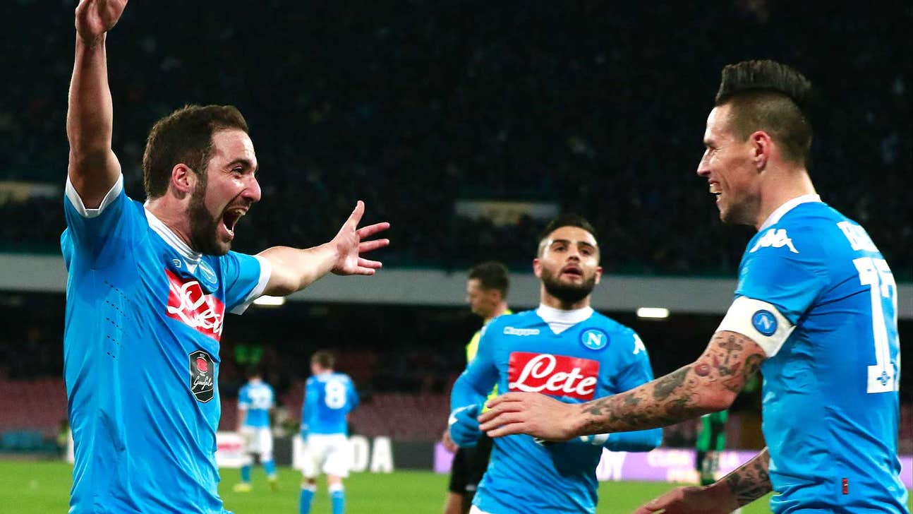 Higuain scores brace as Napoli fight back to beat Sassuolo
