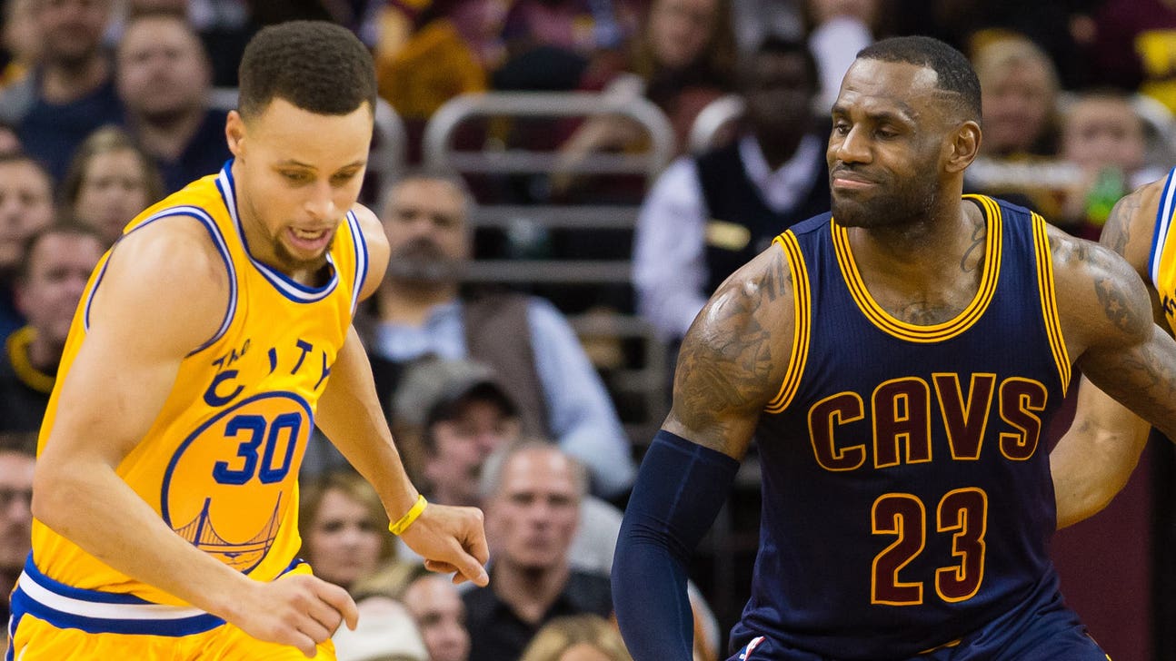 LeBron James makes the saddest face after Steph Curry swipes him