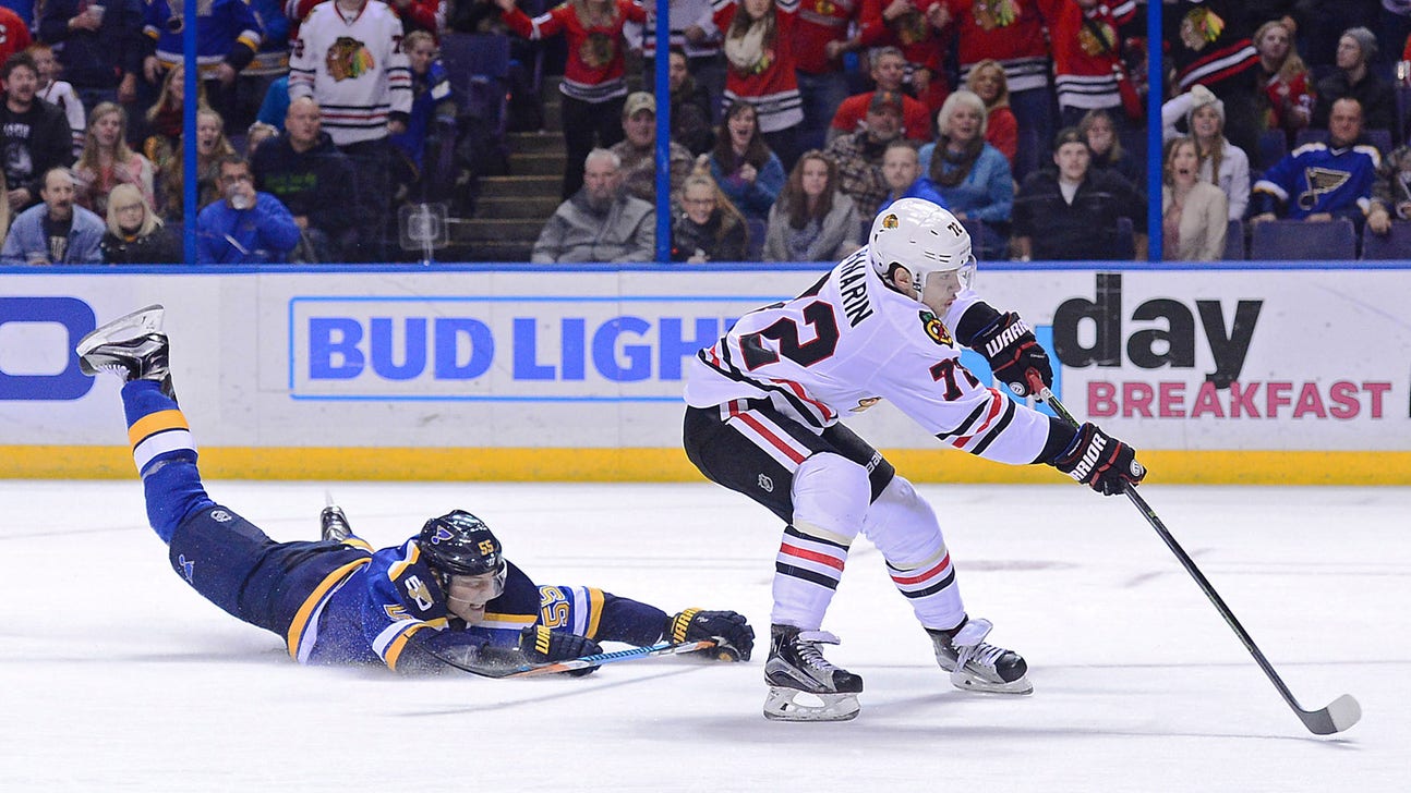 Blues fall 6-4 in intense battle with Blackhawks