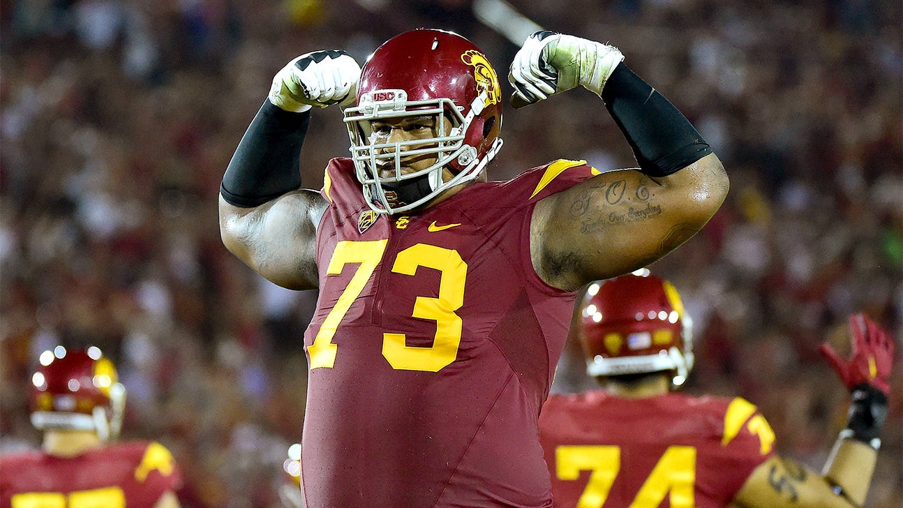 USC offensive lineman Zach Banner explains why he wears a Guam flag
