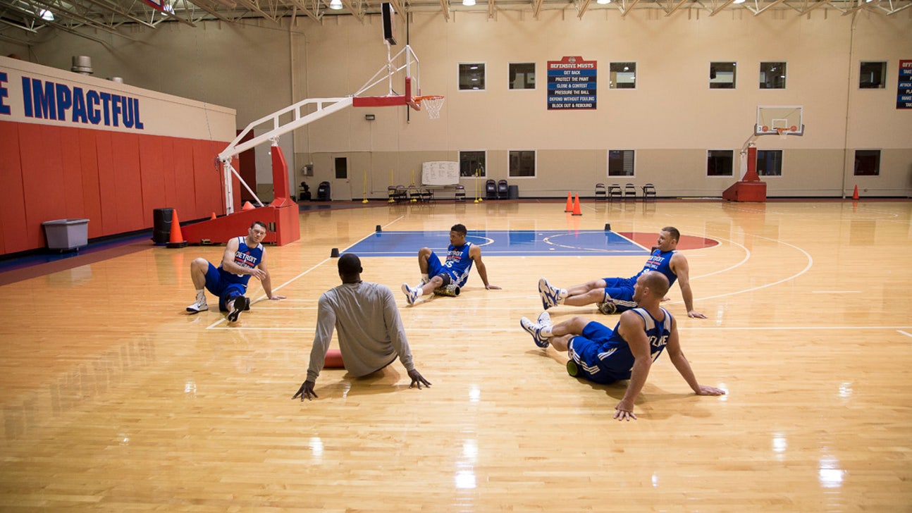 Forrest Griffin, Stipe Miocic and more work out at Pistons' practice facility