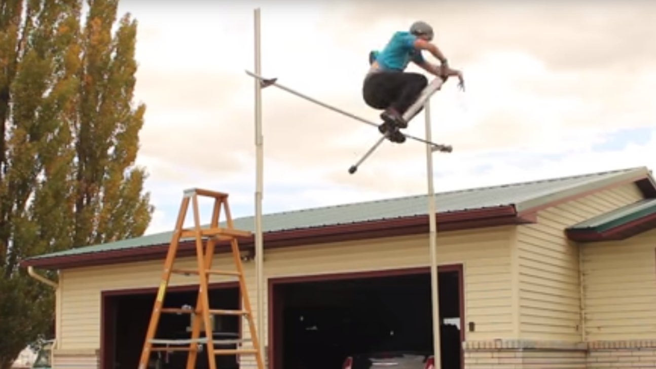 Watch a guy set a world record for the highest jump on a pogo stick