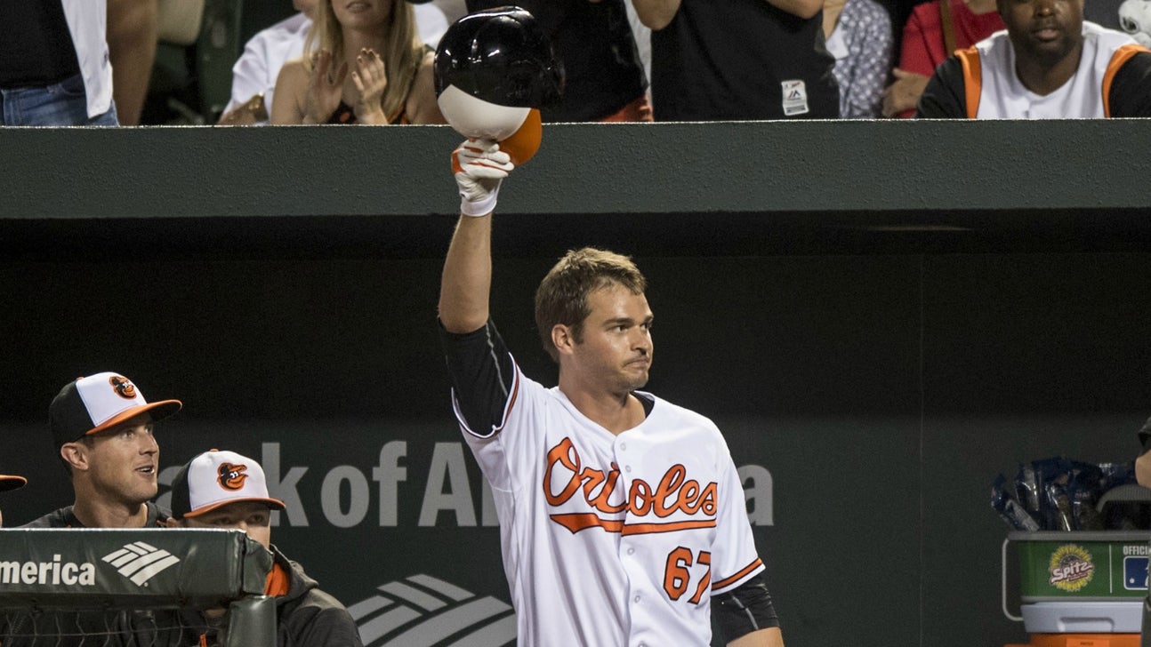 Trey Mancini's mom went bonkers over his first MLB hit (it was a homer)