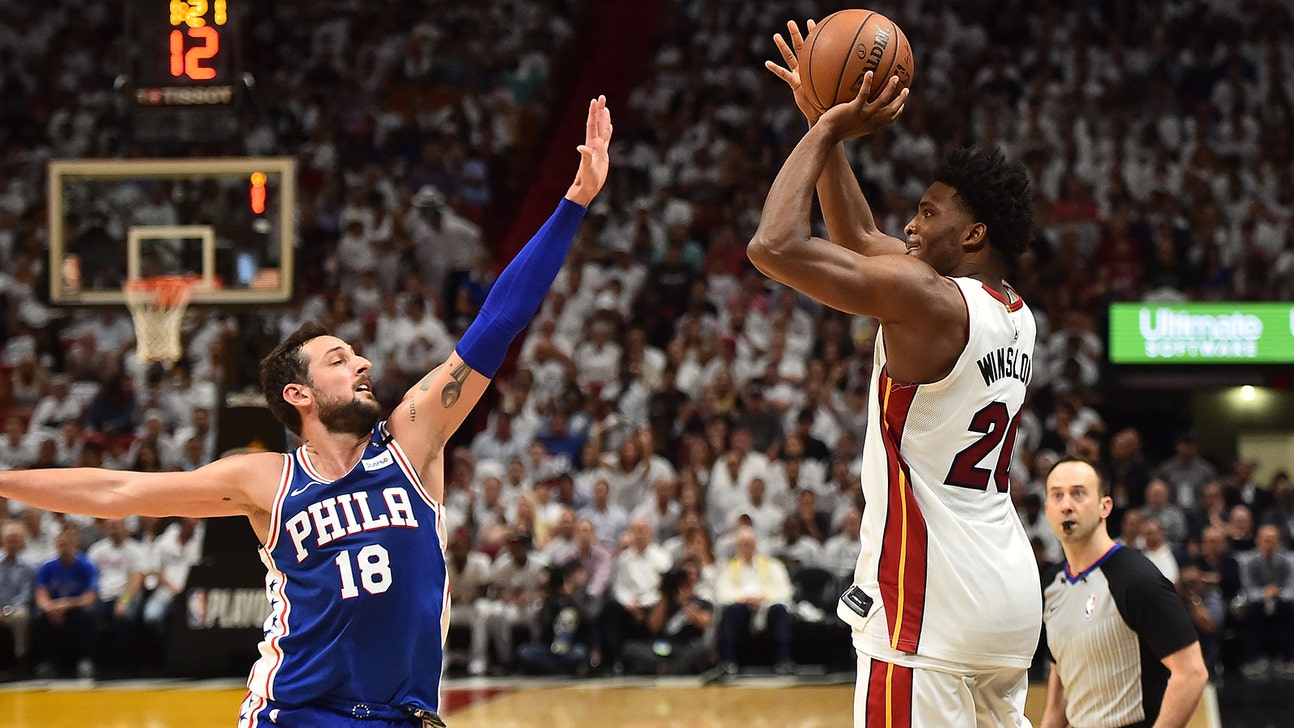 Heat forward Justise Winslow fined for stepping on Joel Embiid's facemask in Game 3