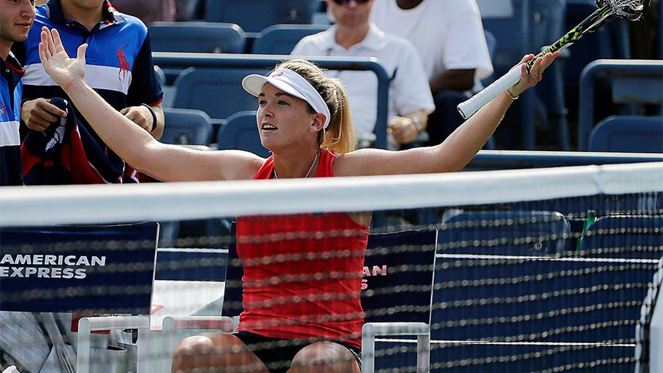 Smashing: CoCo Vandeweghe demolishes racket in fit of U.S. Open frustration