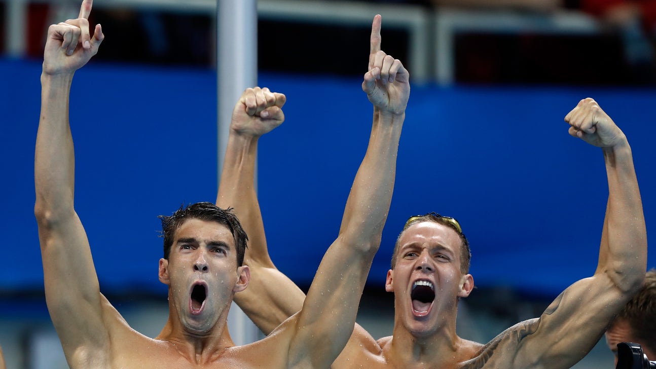 GOLD! Michael Phelps and Team USA stun for 4x100 relay victory